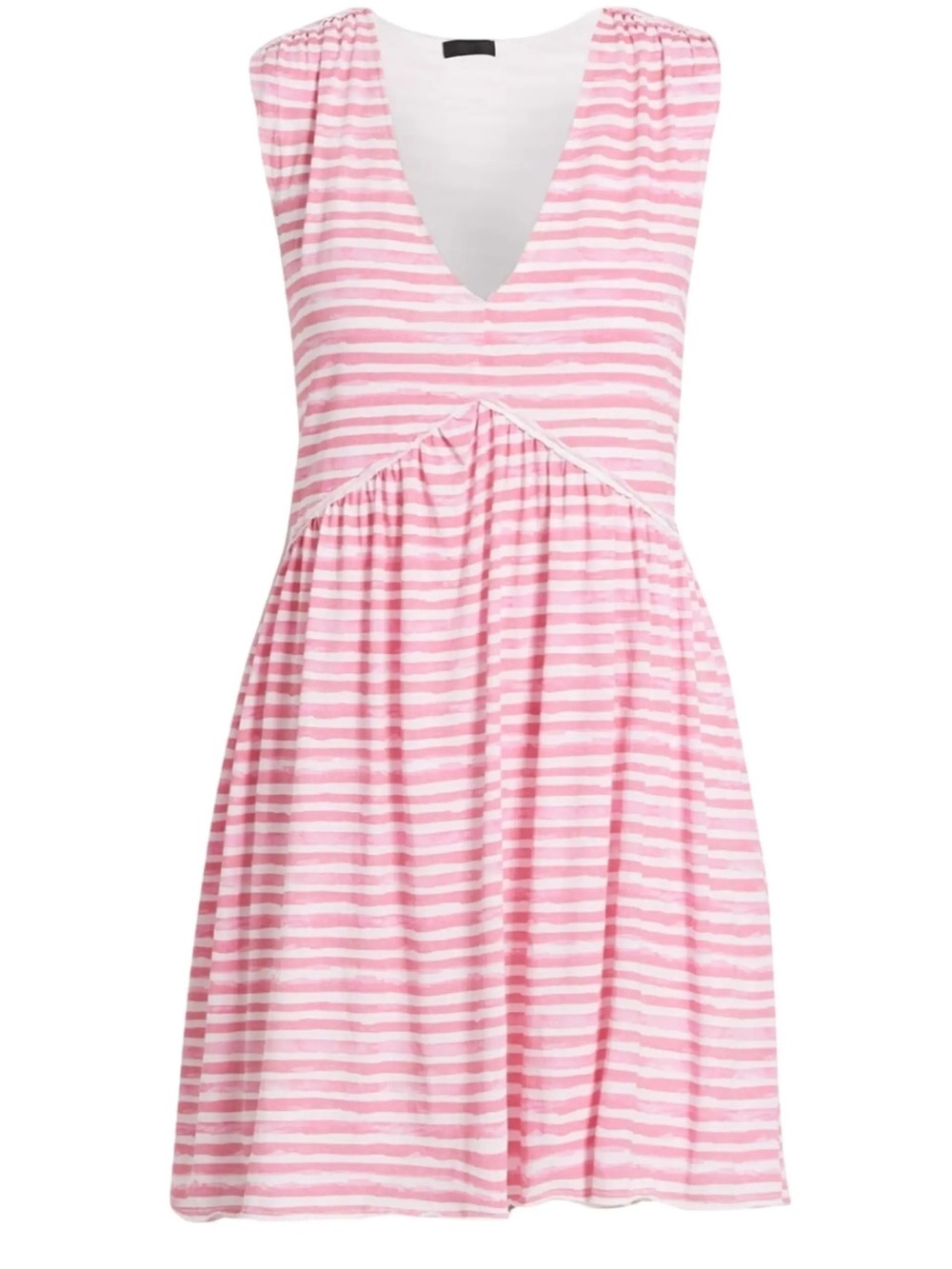 ATM ANTHONY THOMAS MELILLO Striped Cotton jersey Mini Dress In Pink